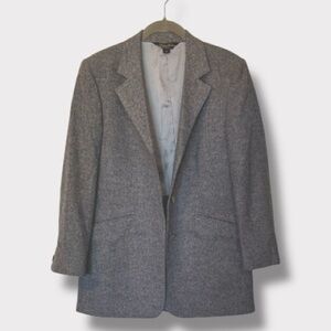 Brooks Brothers Grey 100% Camel Hair Women's Button Up Blazer Coat- Size 4